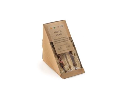 Natural Rectangle Sandwich Label.