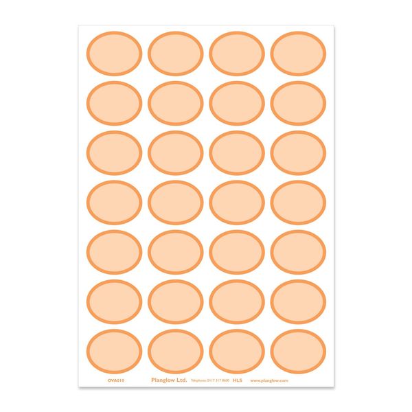 Rainbow Ovals Orange Sheet