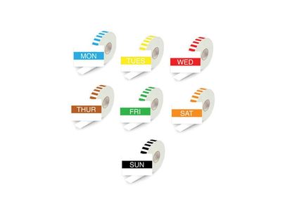 Double Line Day Label Refill 1