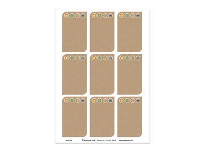 Natural Rectangle Sheet Labels 9 p/s.