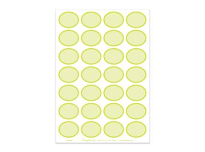Rainbow Ovals Green Sheet
