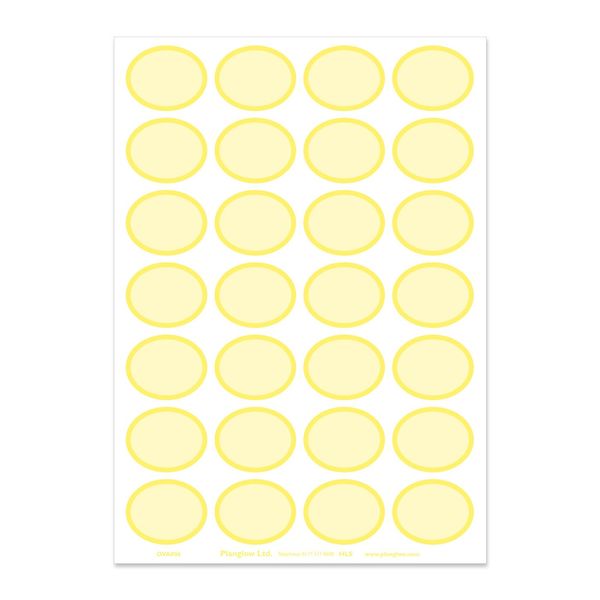Rainbow Ovals Yellow Sheet
